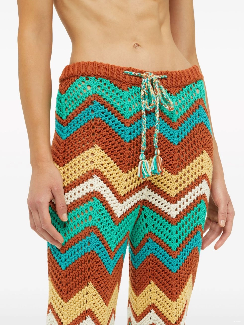 Affordable Women Kaleidoscopic knit trousers chevron Alanui 0709